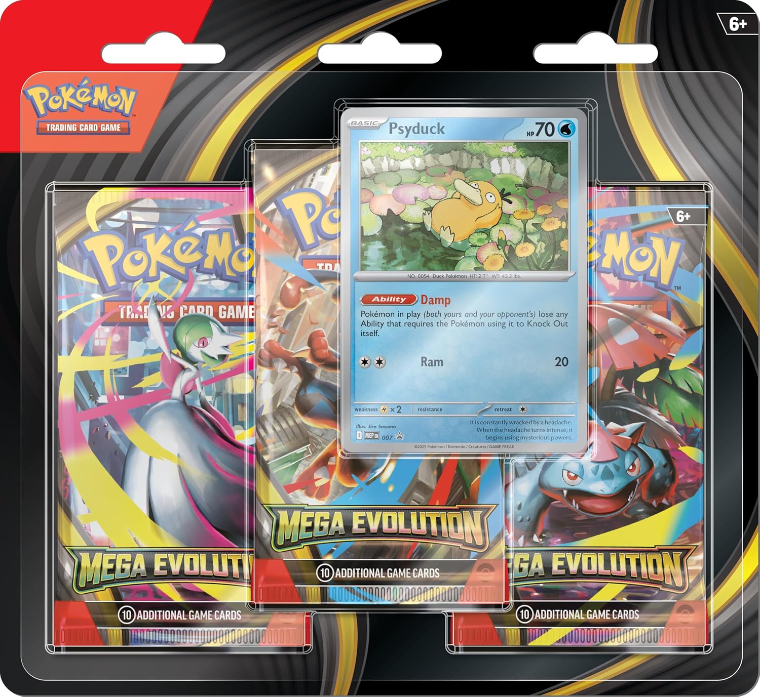 POKÉMON TCG MEGA Evolution Psyduck Triple Blister - Brand New & Factory POKÉMON TCG MEGA Evolution Psyduck Triple Blister - Brand New & Factory