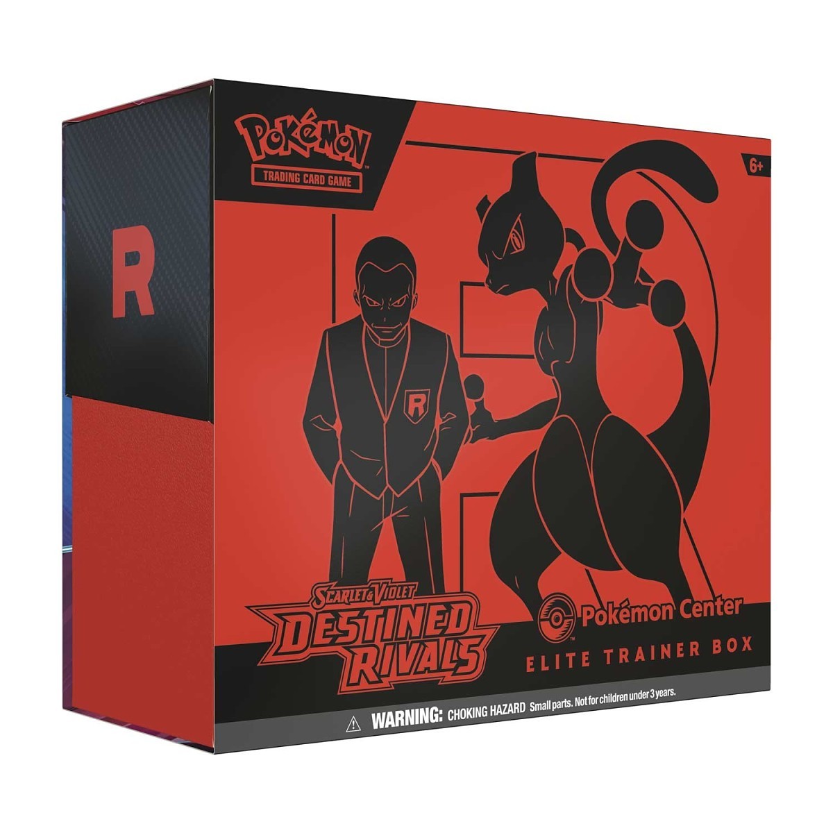 Pokémon trading card game Elite Trainer Box packaging with red and black design. destined rival elite trainer box ETB contents