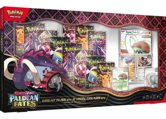 Pokemon TCG: Paldean Fates Great Tusk ex & Iron Treads ex Premium Collection Box