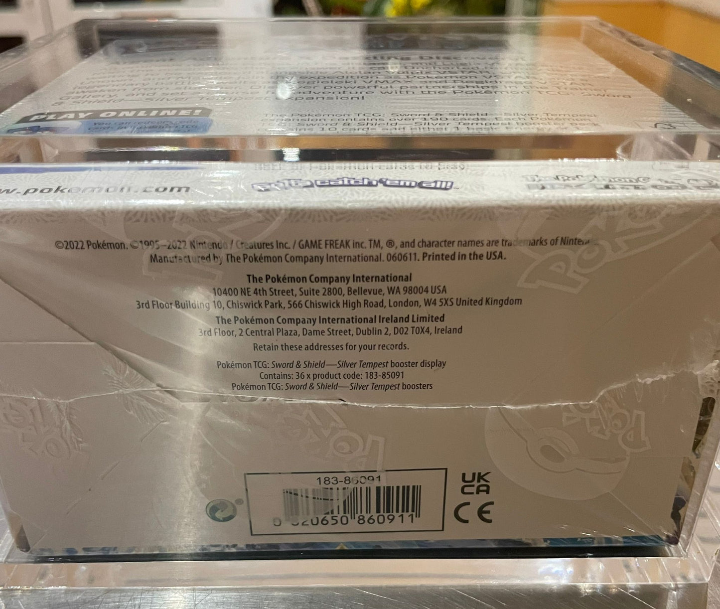 Pokemon TCG: Silver Tempest Booster Box (With Acrylic case)
