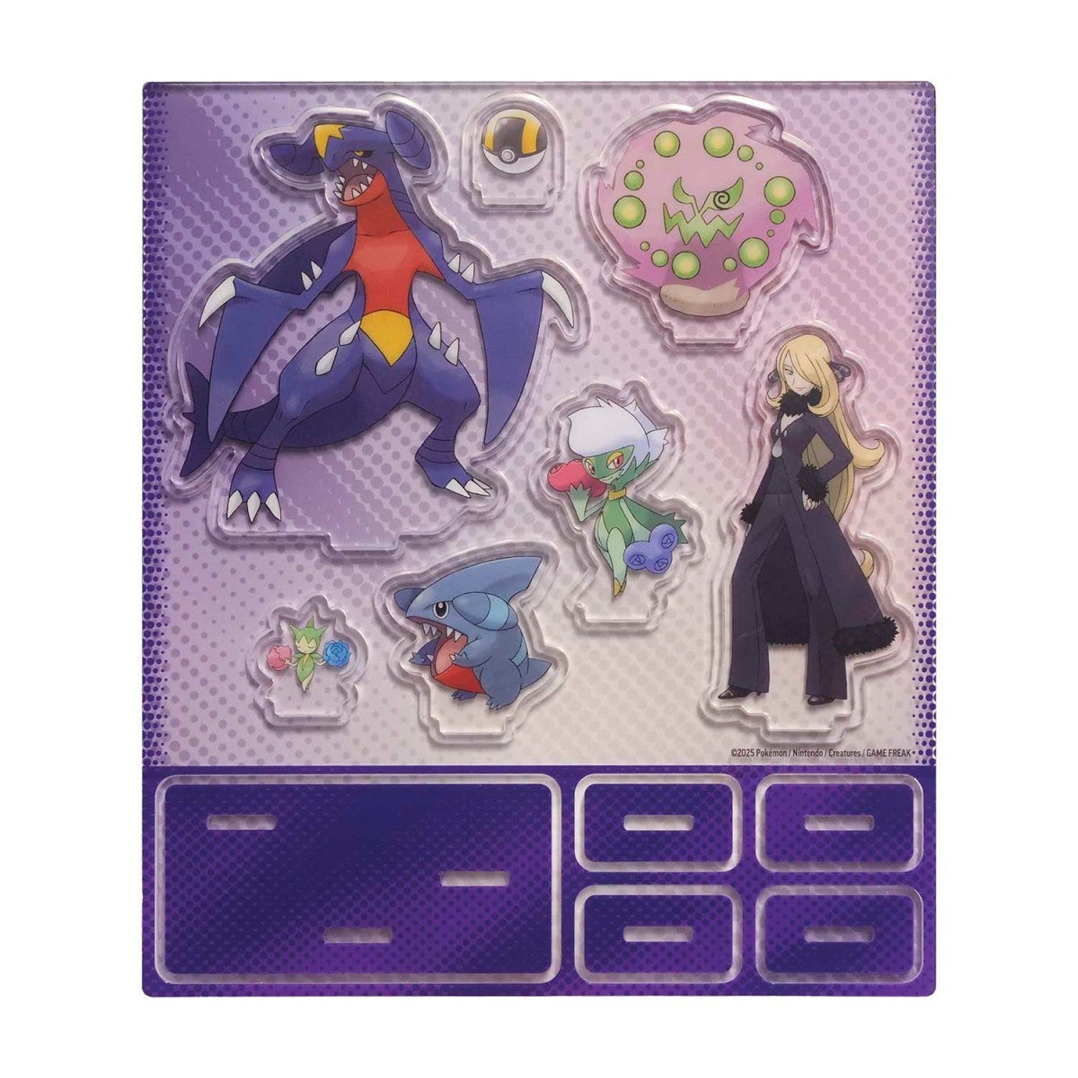 Pokémon clear file with character illustrations on a purple and white background destined rivals