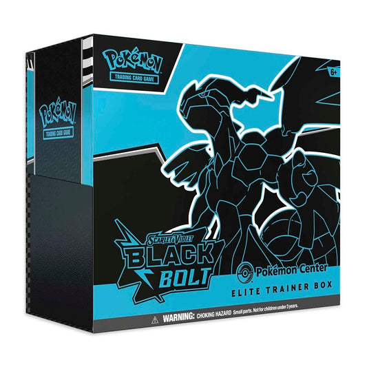Pokémon Elite Trainer Box with Black Bolt design on a white background Pokemon cards scarlet & violet black bolt elite trainer box ETB RRP