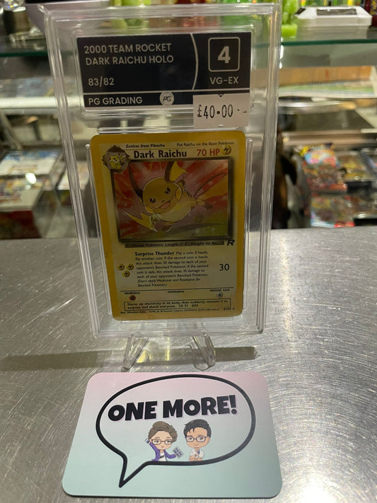 Pokemon TCG: Team Rocket Dark Raichu Holo PG Grade 4