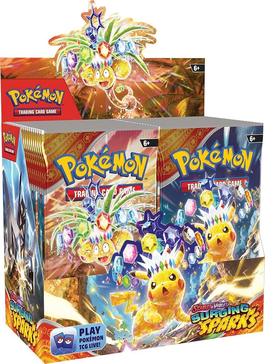 Pokemon TCG: Surging Sparks Booster Box Sealed (With Acrylic Case)